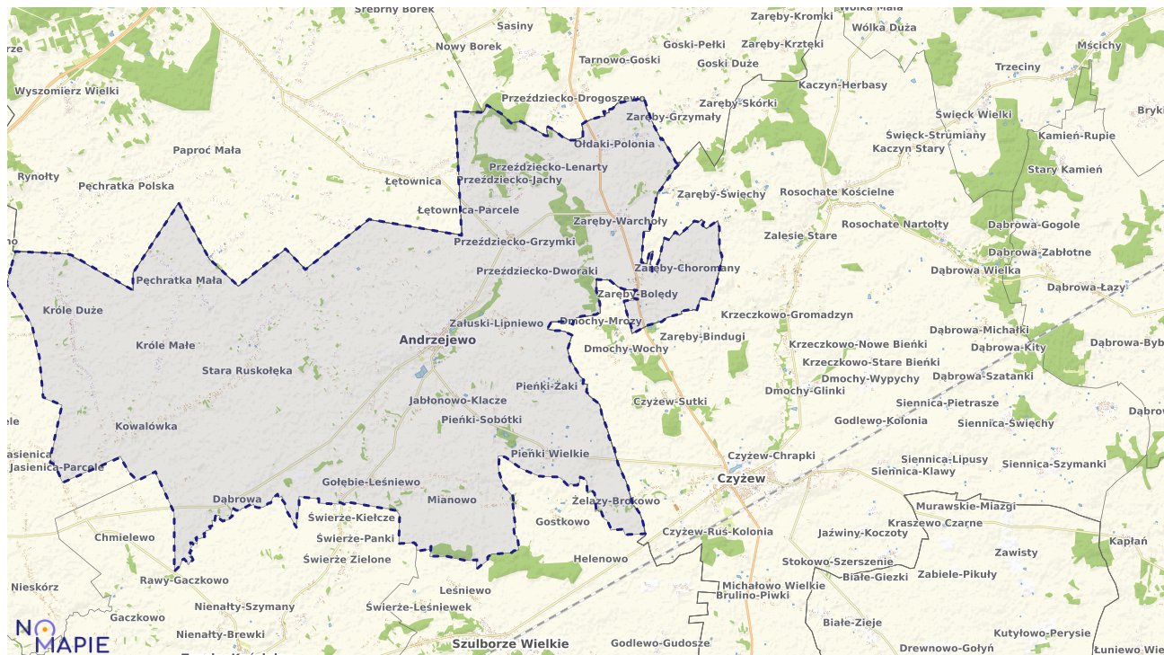 Mapa Geoportal Andrzejewo