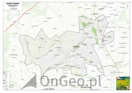 Mapa gminy Andrzejewo